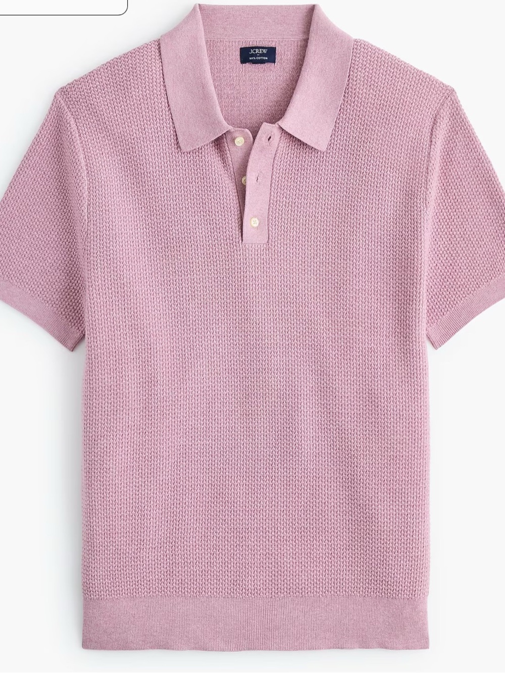 Textured cotton sweater-polo